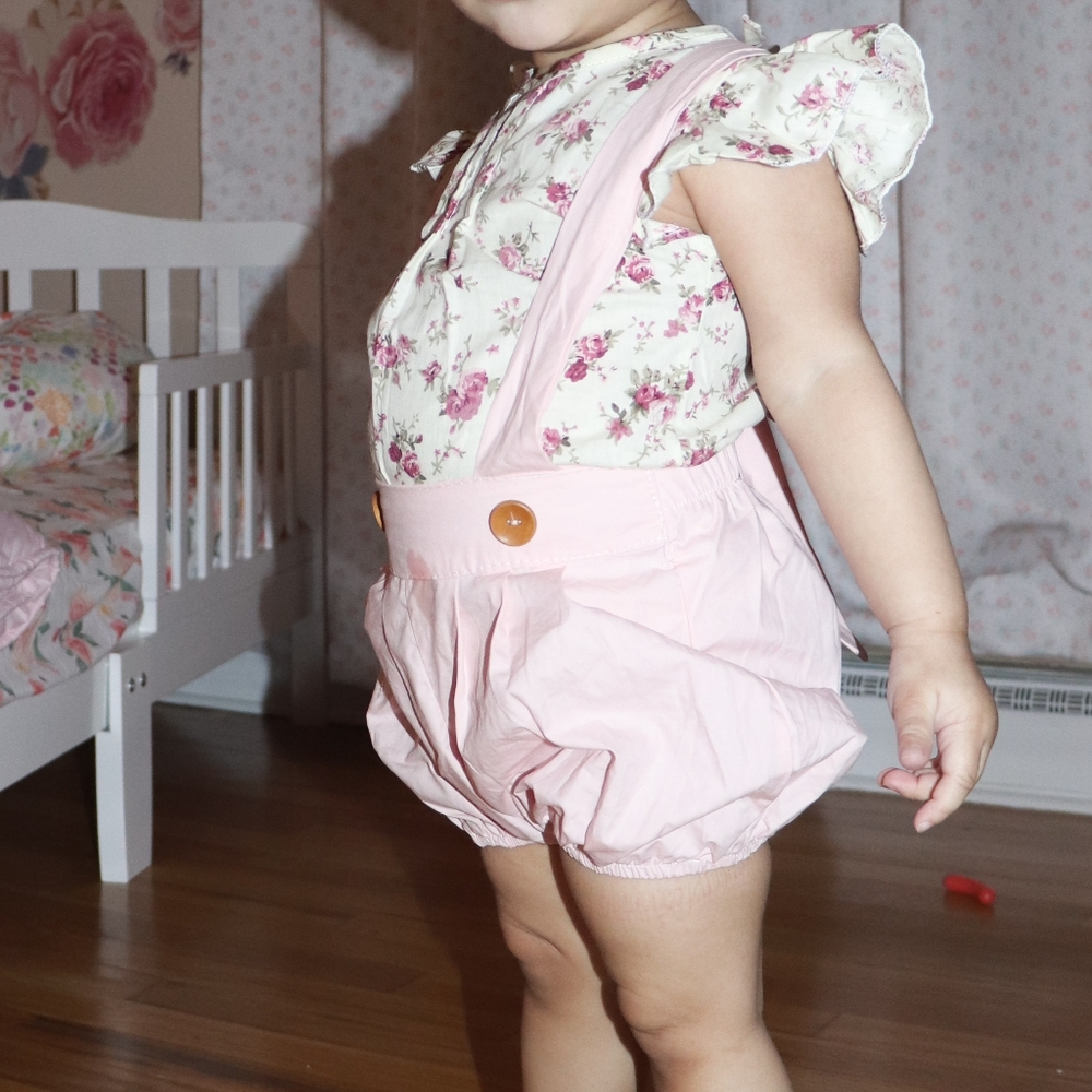 NWT Babygirl Floral Blouse with blush pant set
